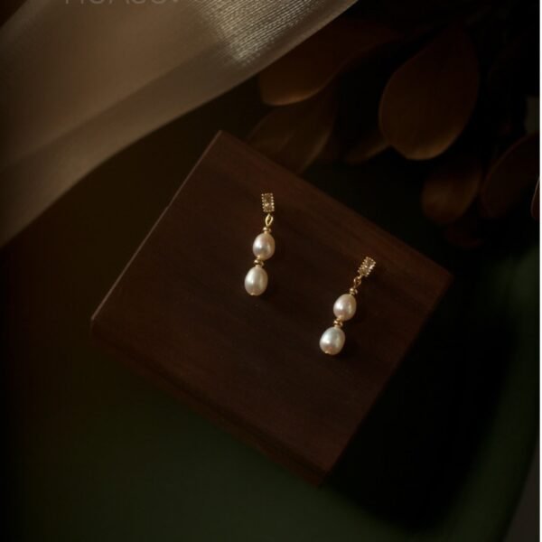 Small Grain Natural Freshwater Pearl Earrings, S925 Silver Posts, Elegant and Stylish, Rice - shaped Pearls, Small and Cute